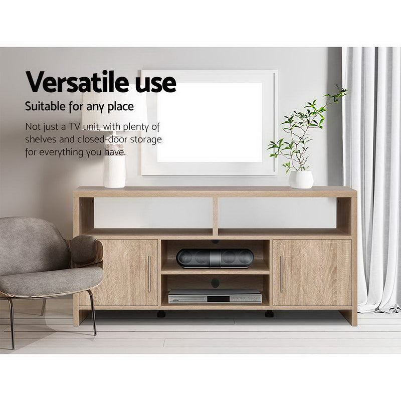 Diva Oak Entertainment Unit with Storage – 140cm