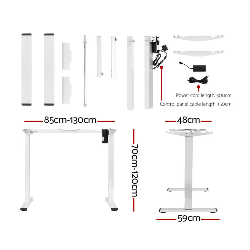 Diva Electric Height Adjustable Standing Desk Black 140CM