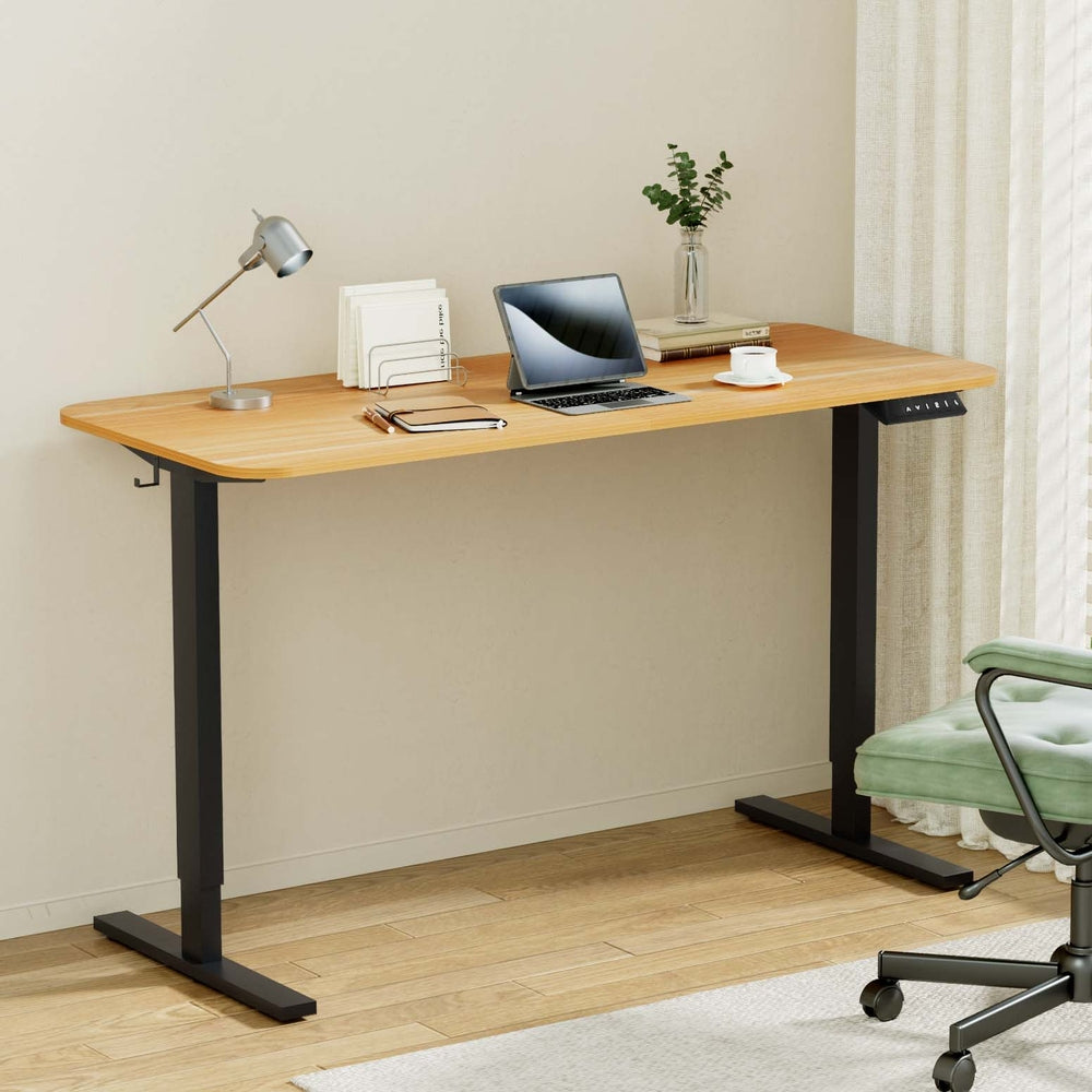 Diva Electric Height Adjustable Standing Desk Oak 140CM