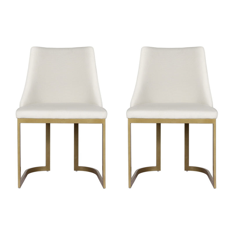 Milan Premium Linen Fabric Dining Chairs Set of 2