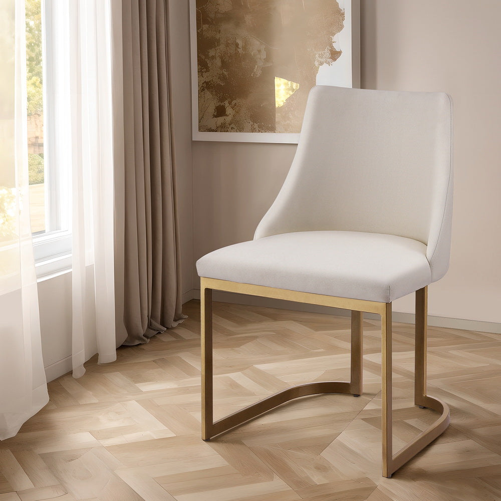 Milan Premium Linen Fabric Dining Chairs Set of 2
