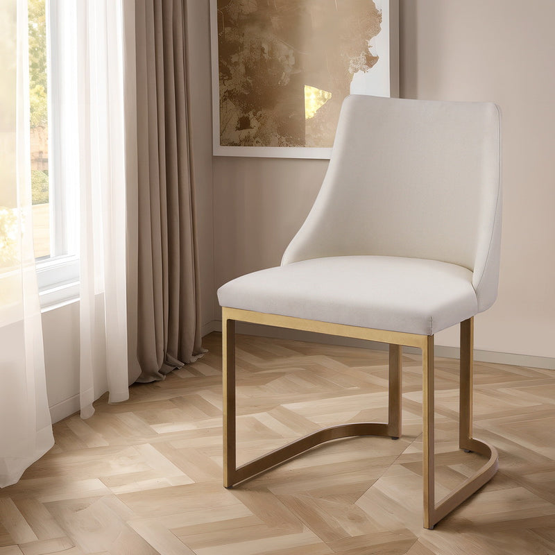Milan Premium Linen Fabric Dining Chairs Set of 2