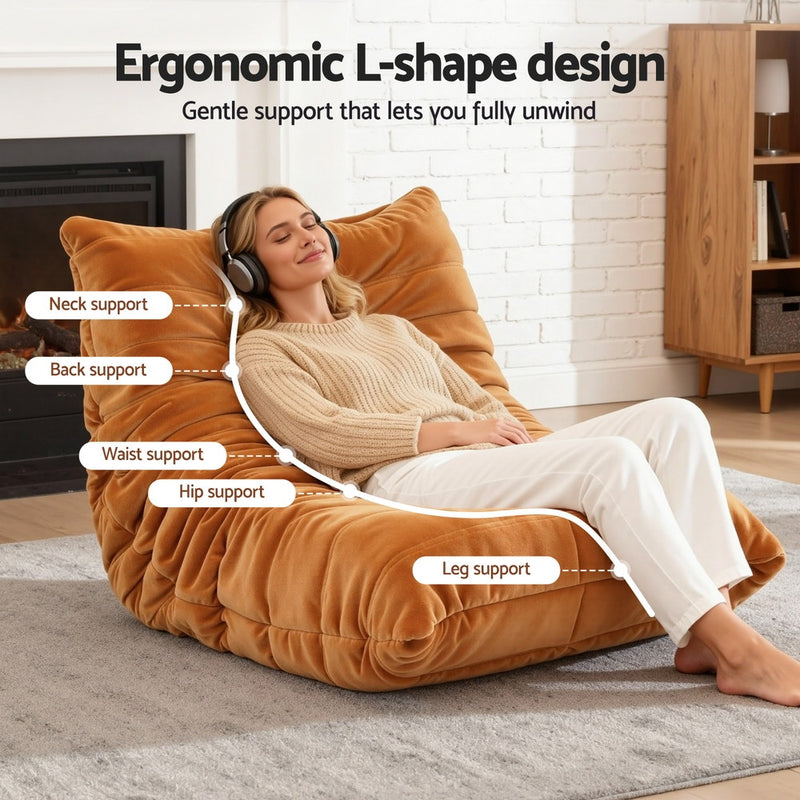 Milan Modern Lazy Sofa Chair Caterpillar Sofa