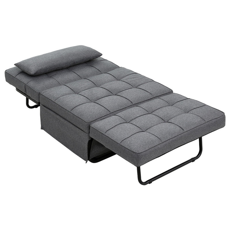 Milan Premium Fabric 1 Seater Convertible Couch Sofa Bed
