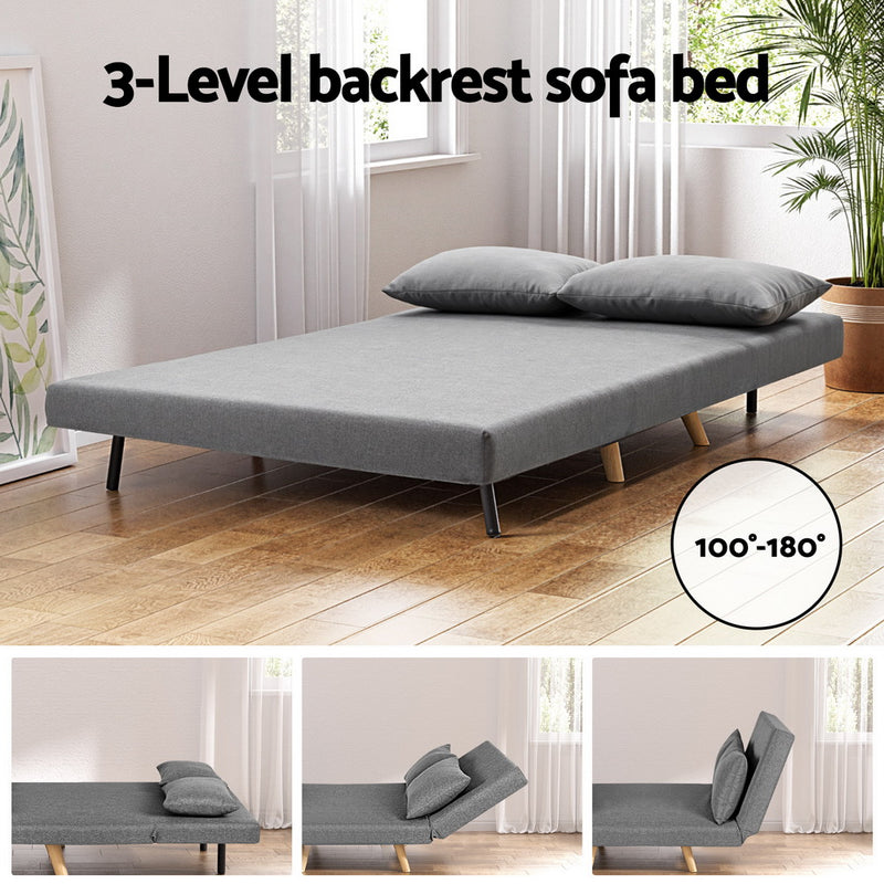 Milan Premium Fabric 2 Seater Convertible Sofa Bed