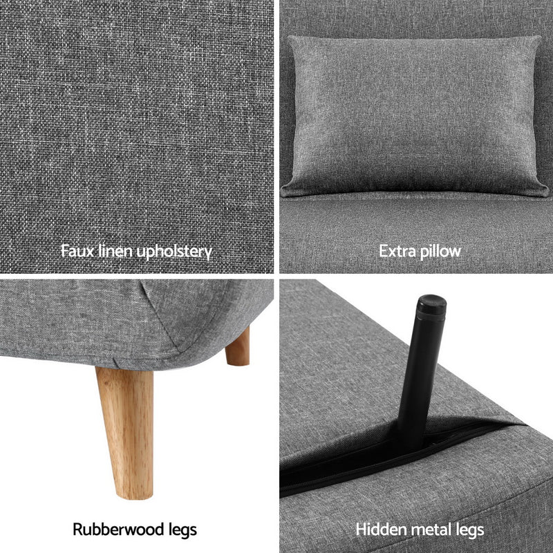 Milan Premium Fabric 2 Seater Convertible Sofa Bed