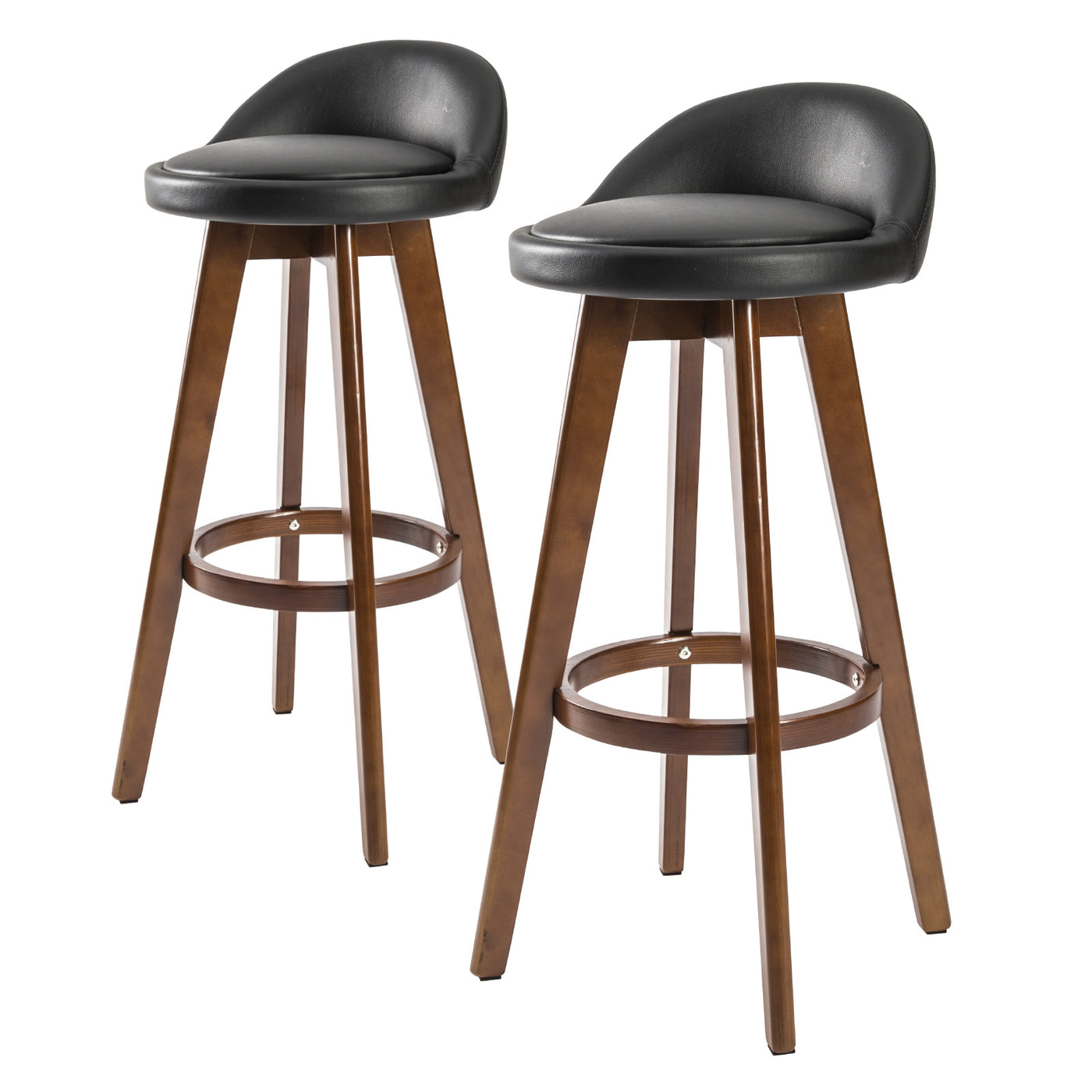 Diva Set Wooden Bar Stool Leila Leather - Main Image