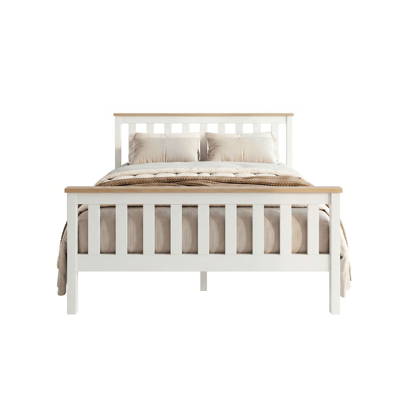 Milano Stylish Wooden Bed Frame White - Double Size