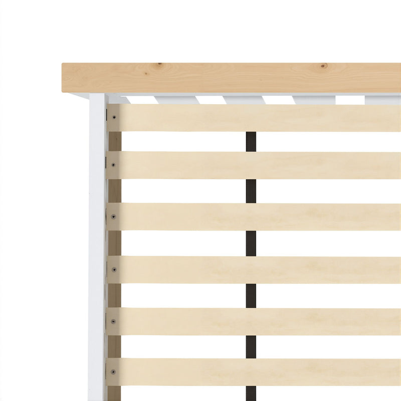 Milano Stylish Wooden Bed Frame White - Double Size
