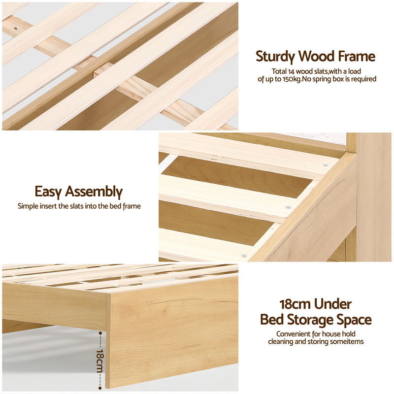 Milano 2 Drawers with USB Ports Bed Frame - King Single Size