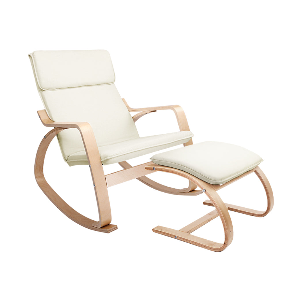 Diva Premium Wooden Armchair with Foot Stool at Sleep House Vermont AU
