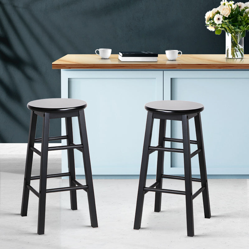 Diva Set of 2 Beech Wood Backless Bar Stool at Sleep House Wantirna 