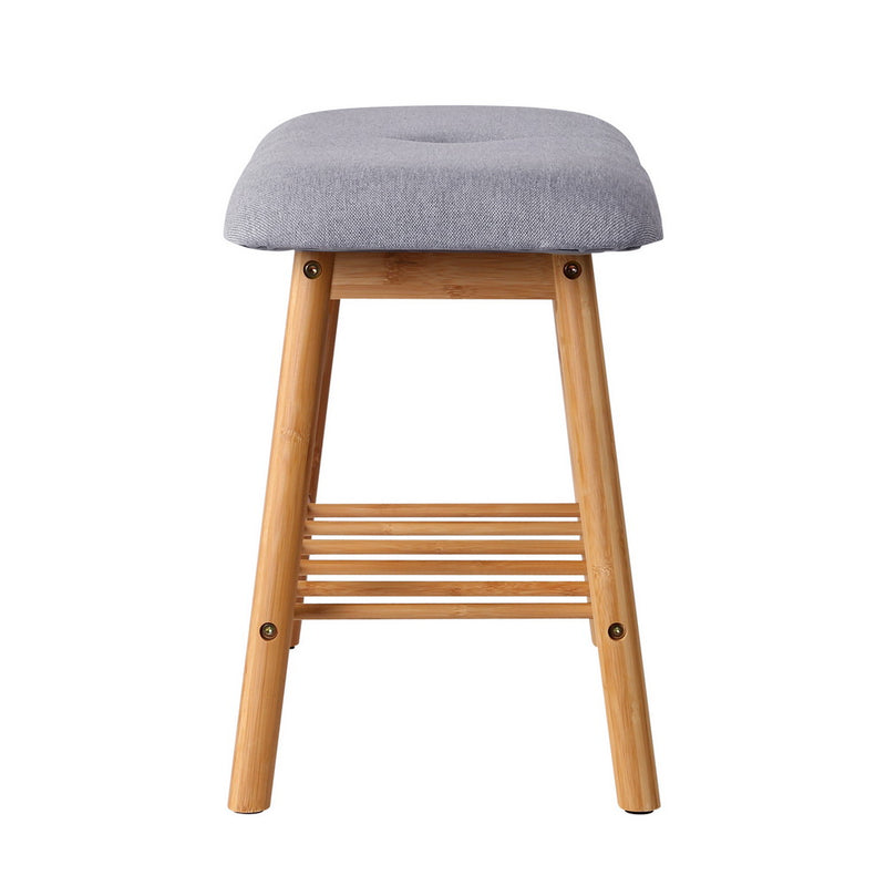 Stylish Shoe Rack Seat Bench Bamboo Grey Best Price at Sleep House