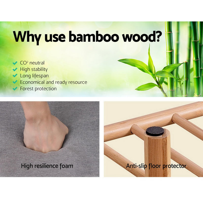 Stylish Shoe Rack Seat Bench Bamboo Grey Best Price at Sleep House