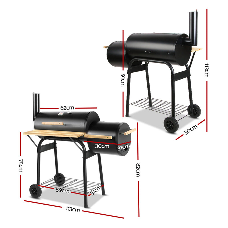 Outdoor 2-in-1 Offset BBQ Smoker Best Price at Sleep House Melbourne