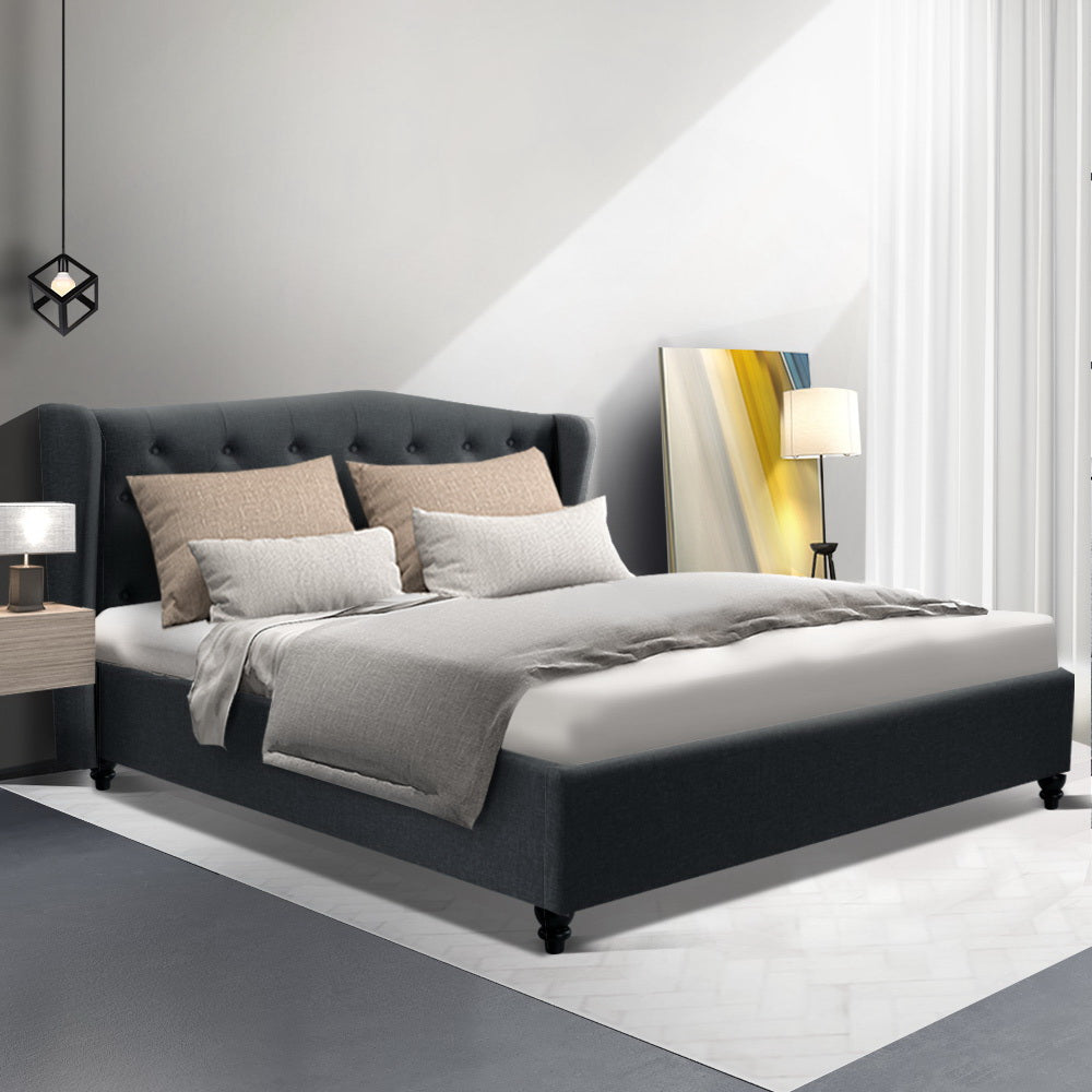 Milano Premium Fabric Pier Bed Frame Queen Size by Sleep House Donvale