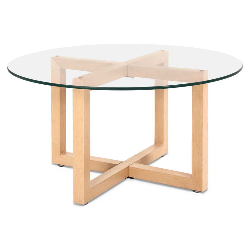 Diva Tempered Glass Round Coffee Table at Sleep House Adelaide SA