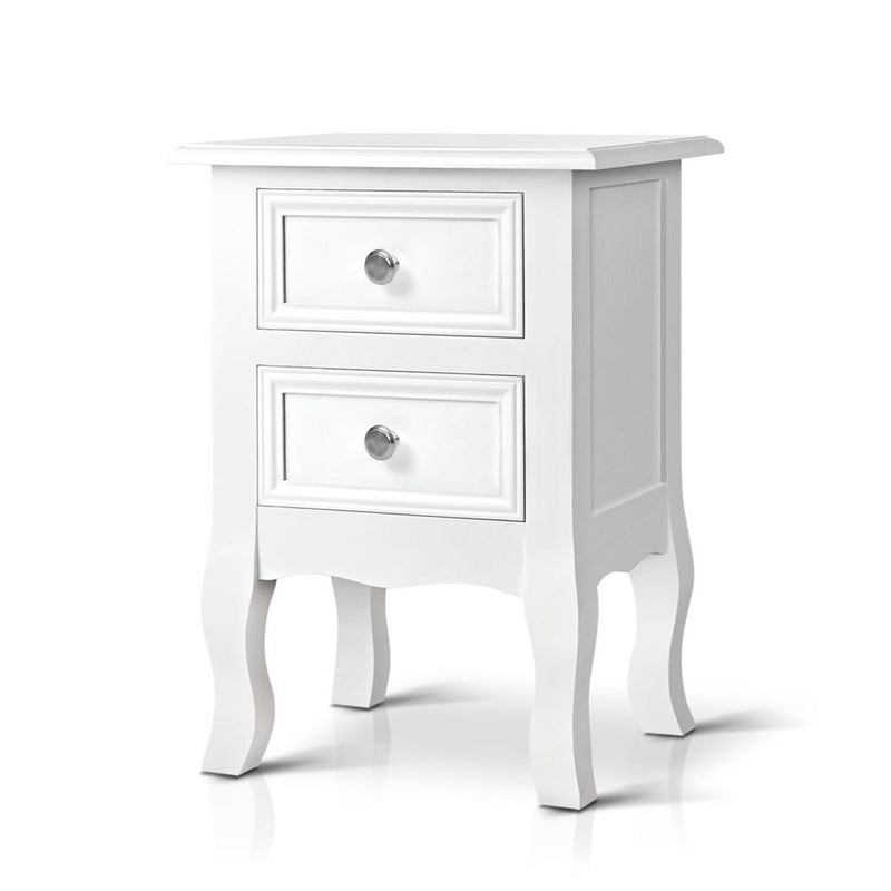 Milano French Style Bedside Tables Drawers Side Table by Sleep House