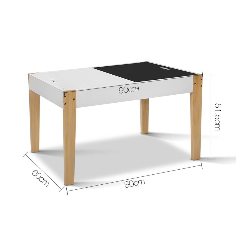Keezi Kids Table and Chair Set Activity Chalkboard 