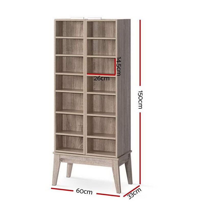 Diva CD DVD Media Storage Display Shelf Bookshelf Oak