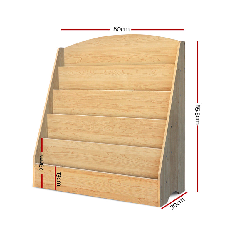 Kids 5 Tiers Bookshelf Magazine Shelf Rack Organiser Bookcase