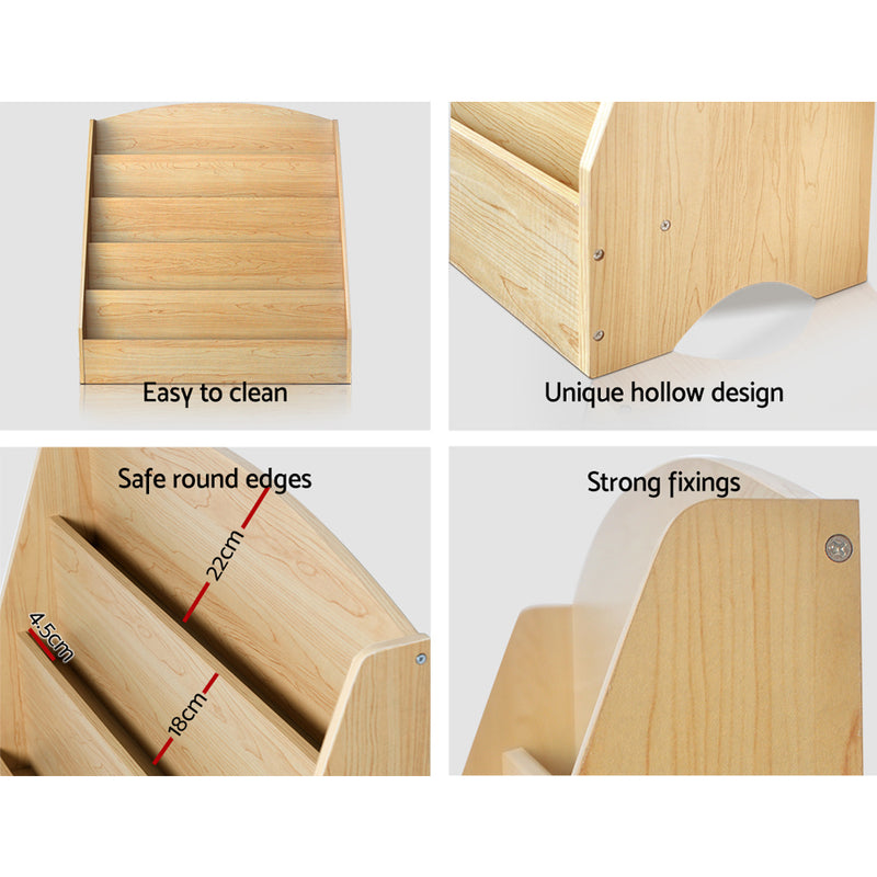 Kids 5 Tiers Bookshelf Magazine Shelf Rack Organiser Bookcase