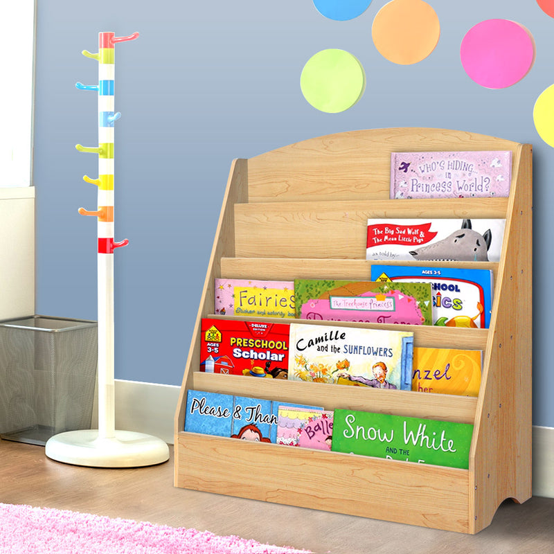 Kids 5 Tiers Bookshelf Magazine Shelf Rack Organiser Bookcase