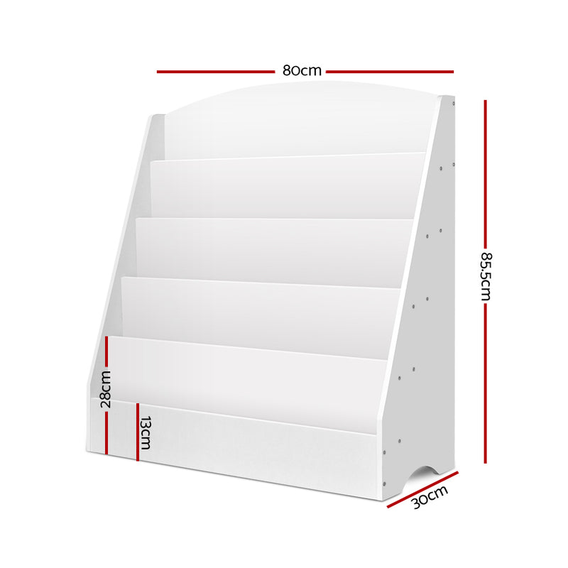 Keezi Kids 5 Tiers Bookshelf Magazine Rack Shelf Organiser