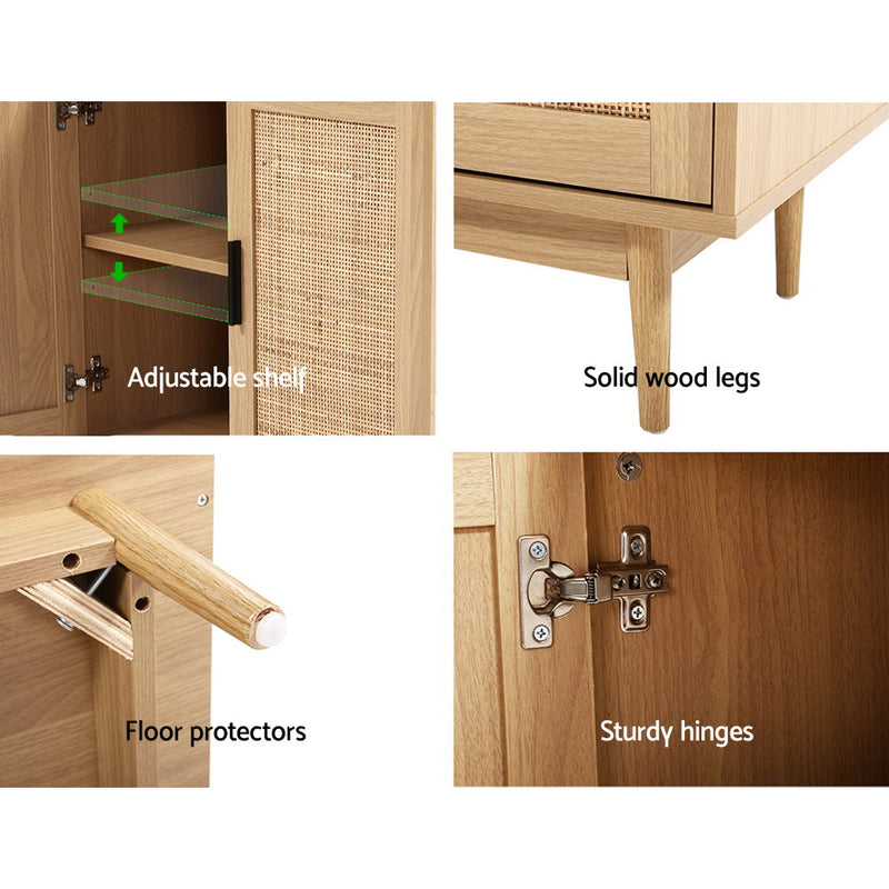 Diva Rattan Buffet Sideboard Cabinet Storage Kitchen Cupboard