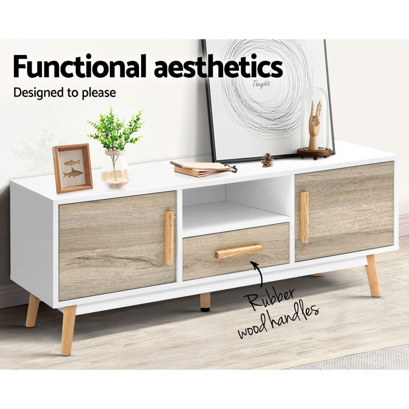 Diva Premium Wooden Entertainment Unit - White & Wood