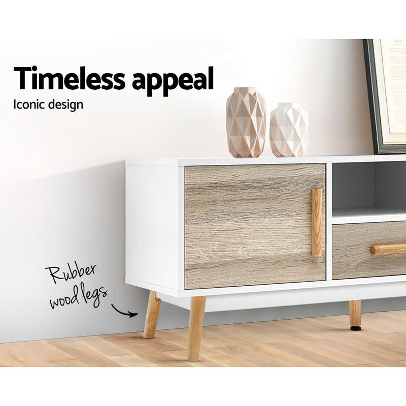 Diva Premium Wooden Entertainment Unit - White & Wood