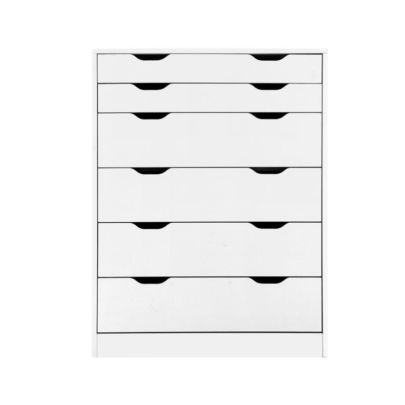 Milano 6 Chest of Drawers Tallboy Cabinet Storage Dresser Table 