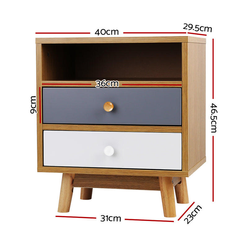 Milano Stylish Wooden Bedside Table
