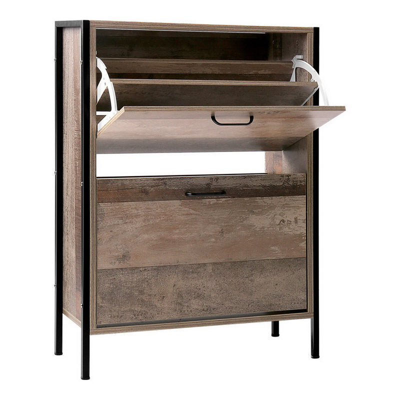 Diva 12 Pair Wooden Vintage Shoe Rack Cabinet at Sleep House Vermont