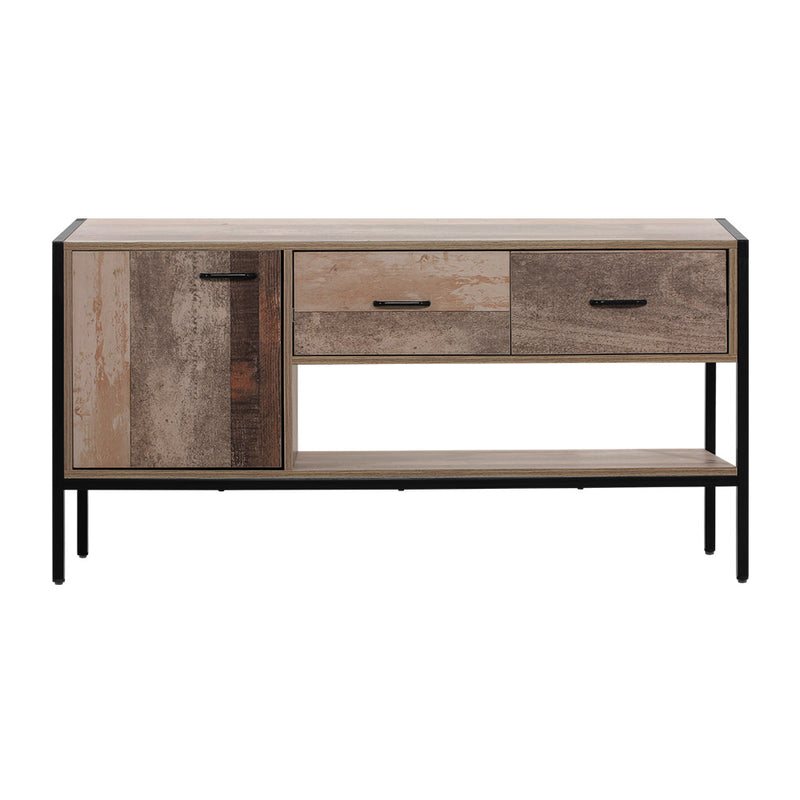 Diva TV Entertainment Unit Industrial Rustic Wooden at Sleep House