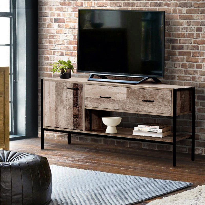 Diva TV Entertainment Unit Industrial Rustic Wooden at Sleep House