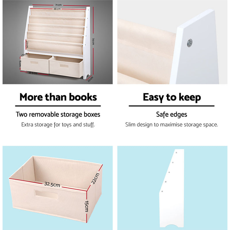 4 tier Kids Bookshelf Bookcase Toy Organiser at Sleep House Doncaster