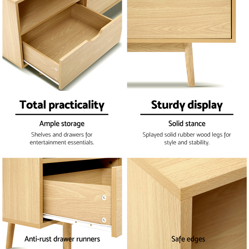 Diva TV Cabinet Entertainment Unit Wooden Storage at Sleep House QLD