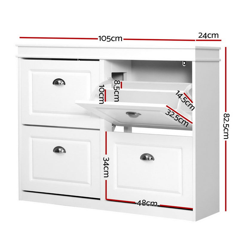 Diva Shoe Cabinet Shoes Storage Rack Organiser 24 Pairs