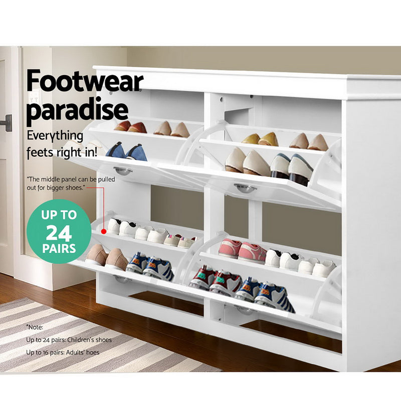 Diva Shoe Cabinet Shoes Storage Rack Organiser 24 Pairs at Sleep House