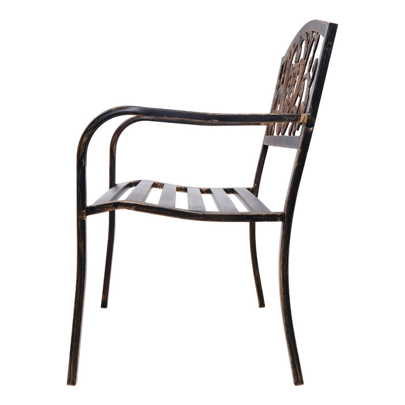 Outdoor Cast Iron Garden Bench - Bronze