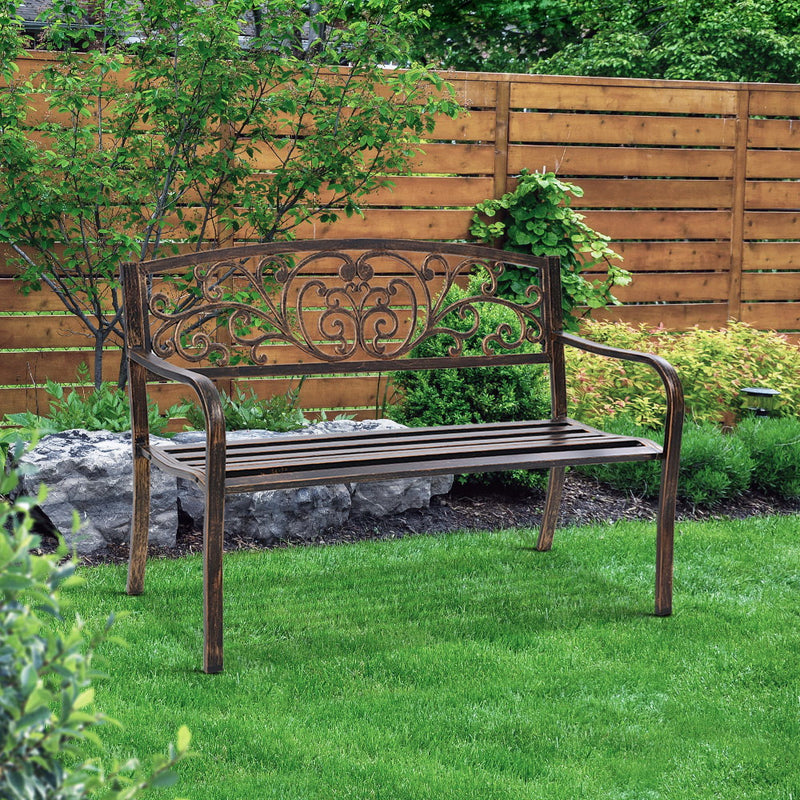 Outdoor Cast Iron Garden Bench by Sleep House Burwood VIC