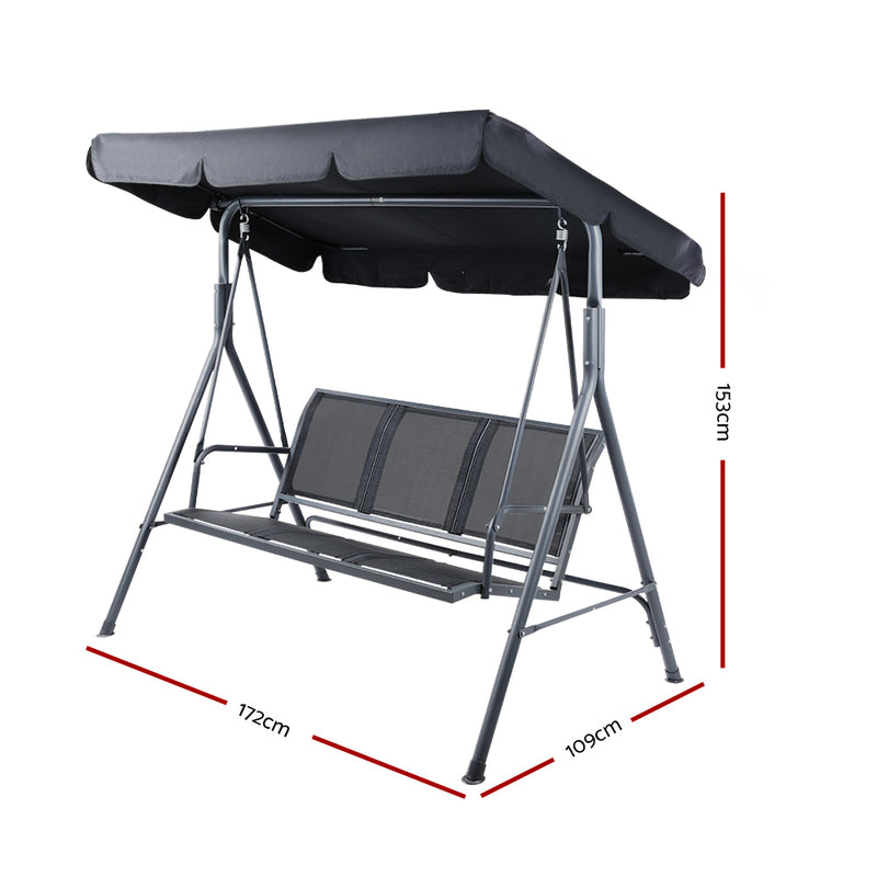 Diva Outdoor Swing Chair Hanging Chairs 3 Seater