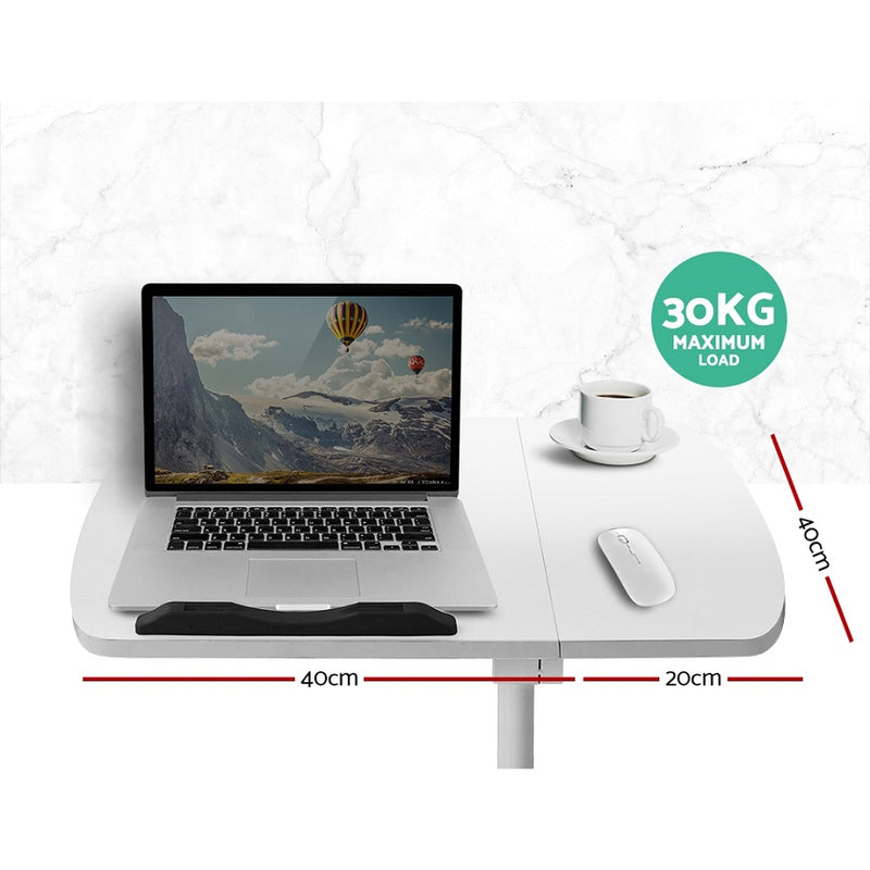 Diva Laptop Desk Adjustable Stand With Fan - White