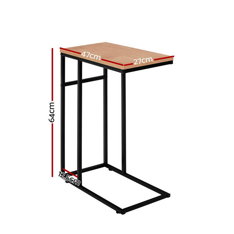 Diva Coffee Side Table Laptop Desk Bedside Sofa End Tables Wooden Metal Frame