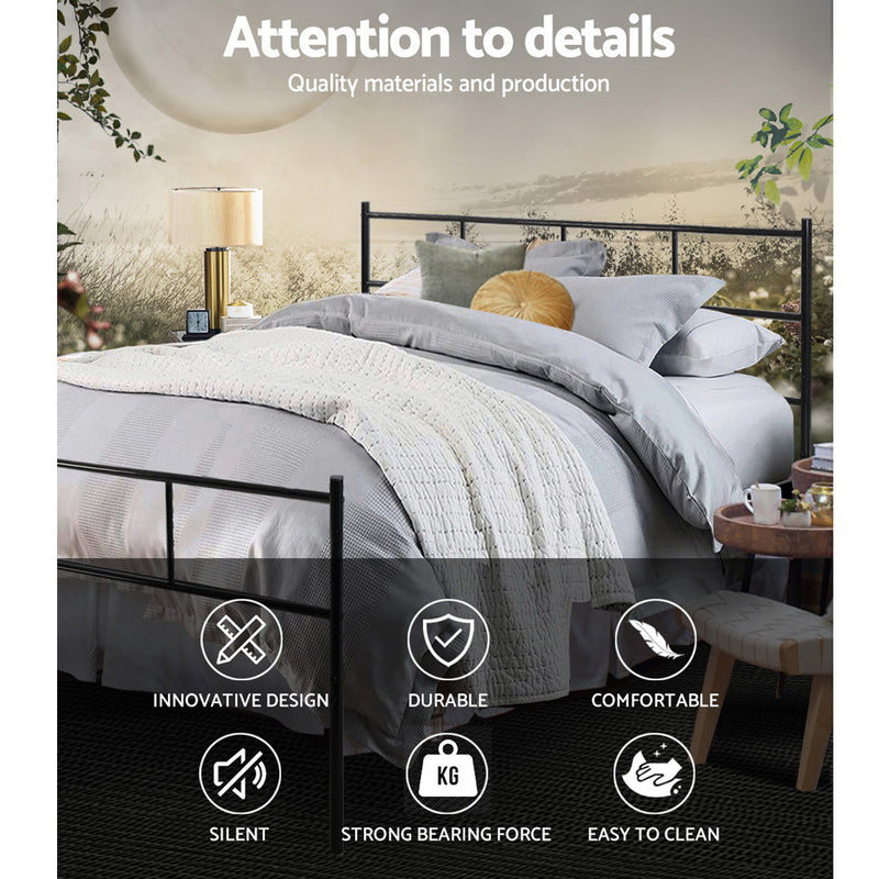Milano Metal Bed Frame Bed Base Double Size by Sleep House Sydney NSW