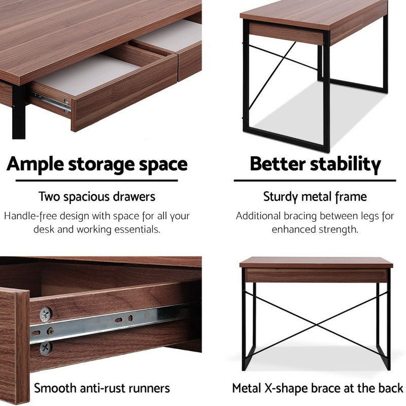 Stylish Metal Office Desk with Drawer by Sleep House Doncaster VIC