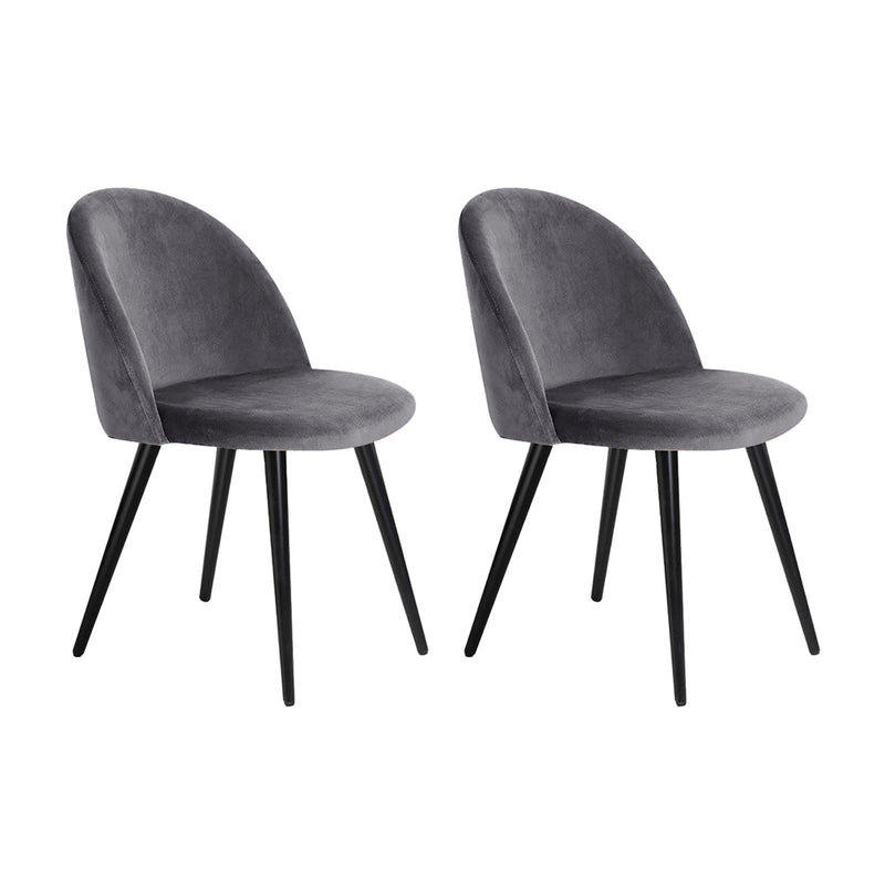 Diva Set of 2 Velvet Modern Dining Chair at Sleep House Ringwood VIC
