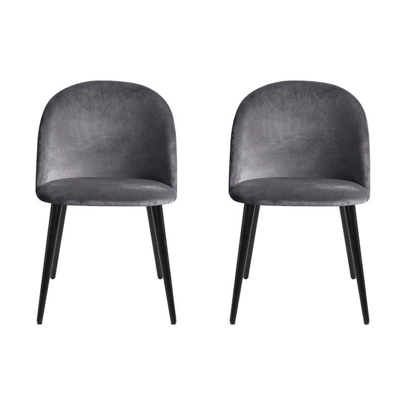 Diva Set of 2 Velvet Modern Dining Chair at Sleep House Ringwood VIC