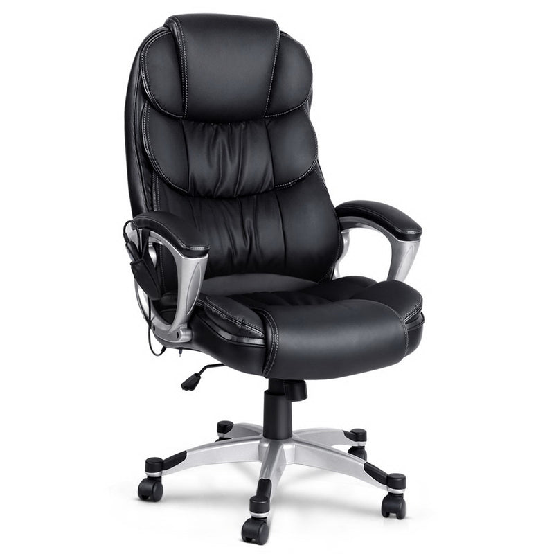Diva Premium 8 Point PU Leather Reclining Massage Office Chair at Sleep House